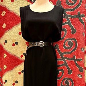 H&M Divided Long Black Dress Open Cutout Sides Keyhole Back Size M/L